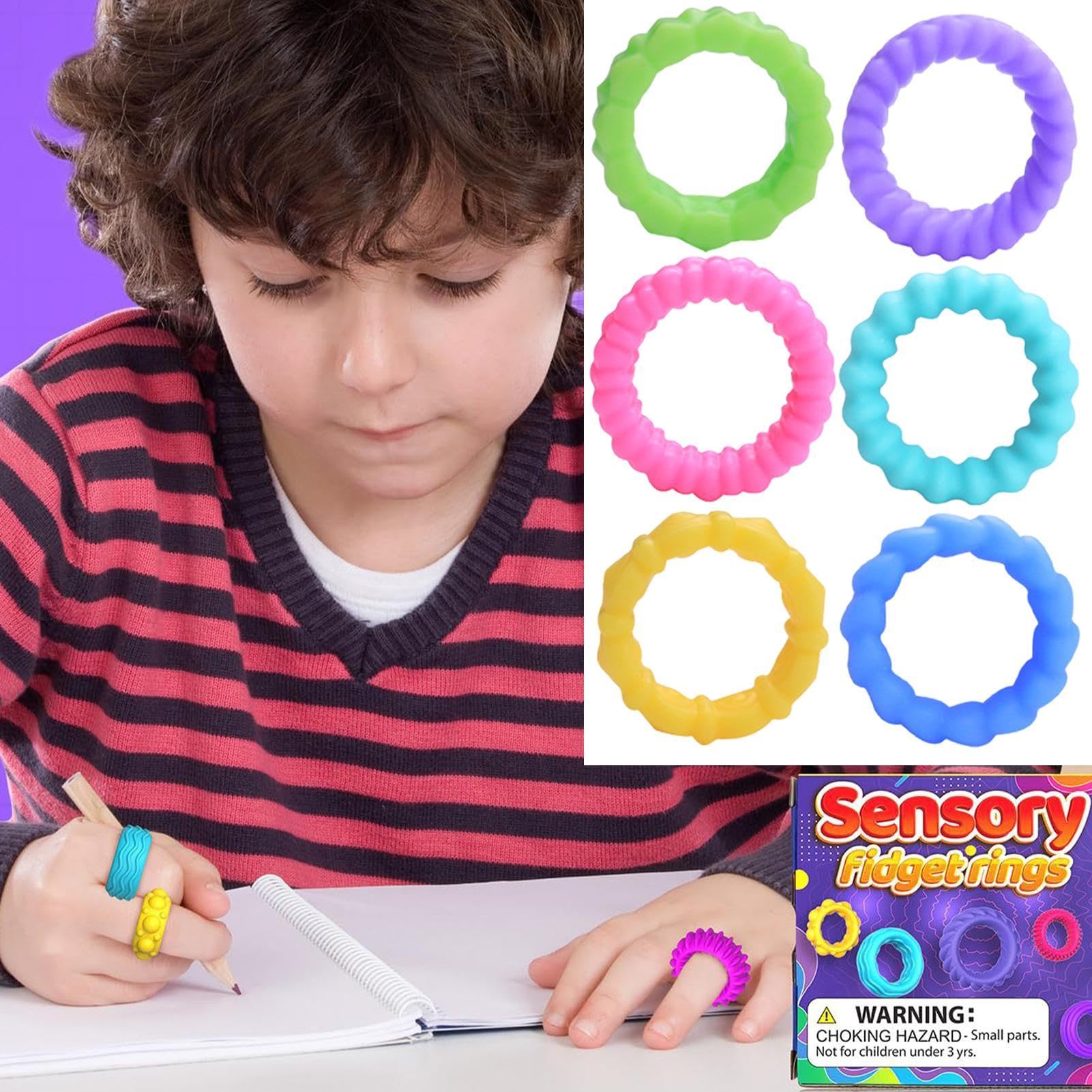 Amazon.co.jp: 自閉症用フィジェット感覚リング 6個セット 感覚リング