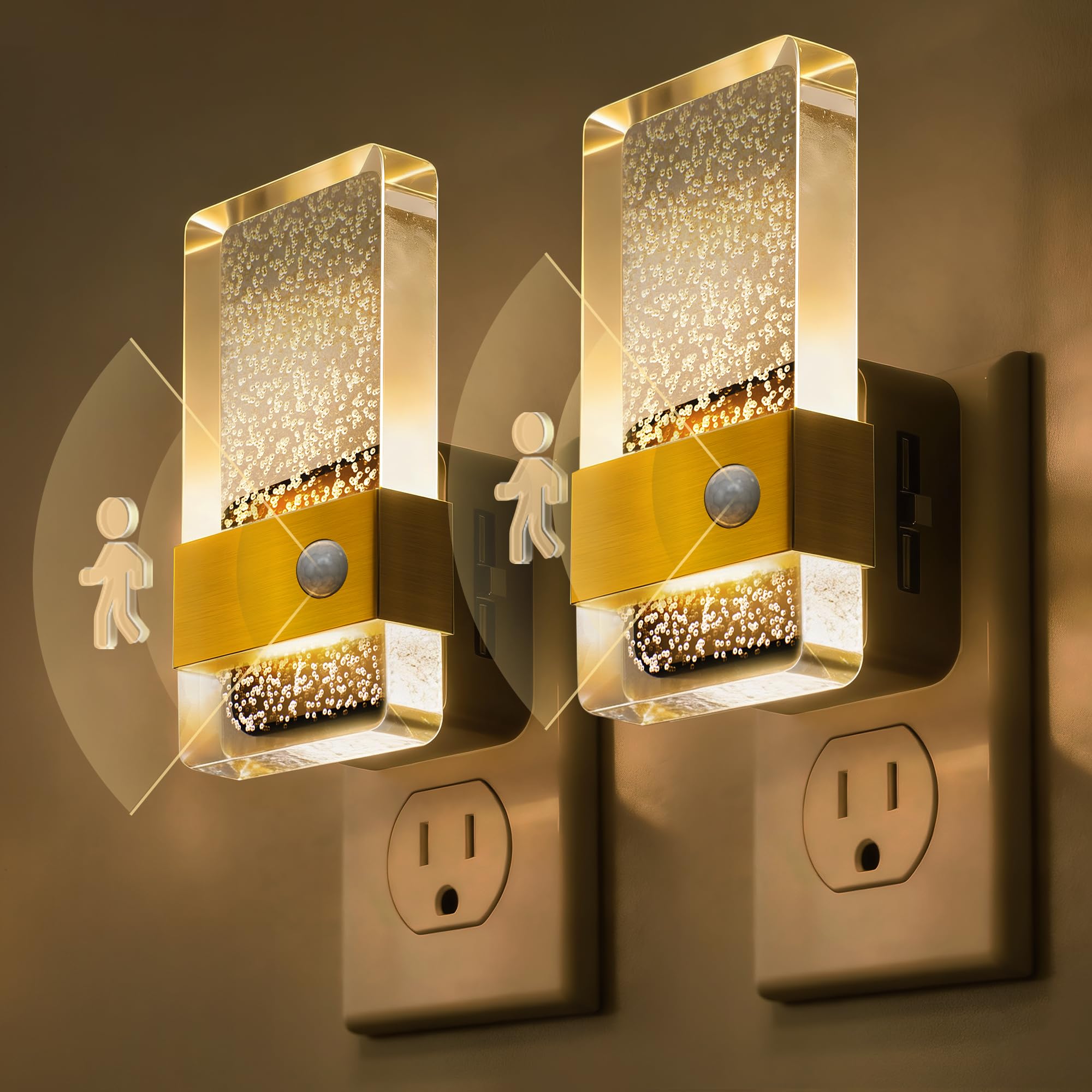 L LOHAS LED Motion Sensor Night Light 2-Pack