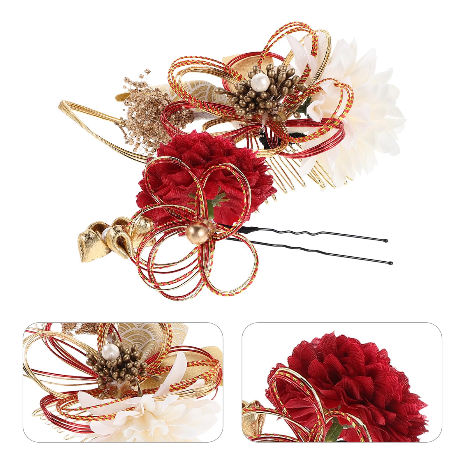 GALPADA Forcine per Capelli in Stile Kimono Giapponese Ornamento per Capelli Vintage per Donna Tradizionali per Feste Lauree e Cerimonie