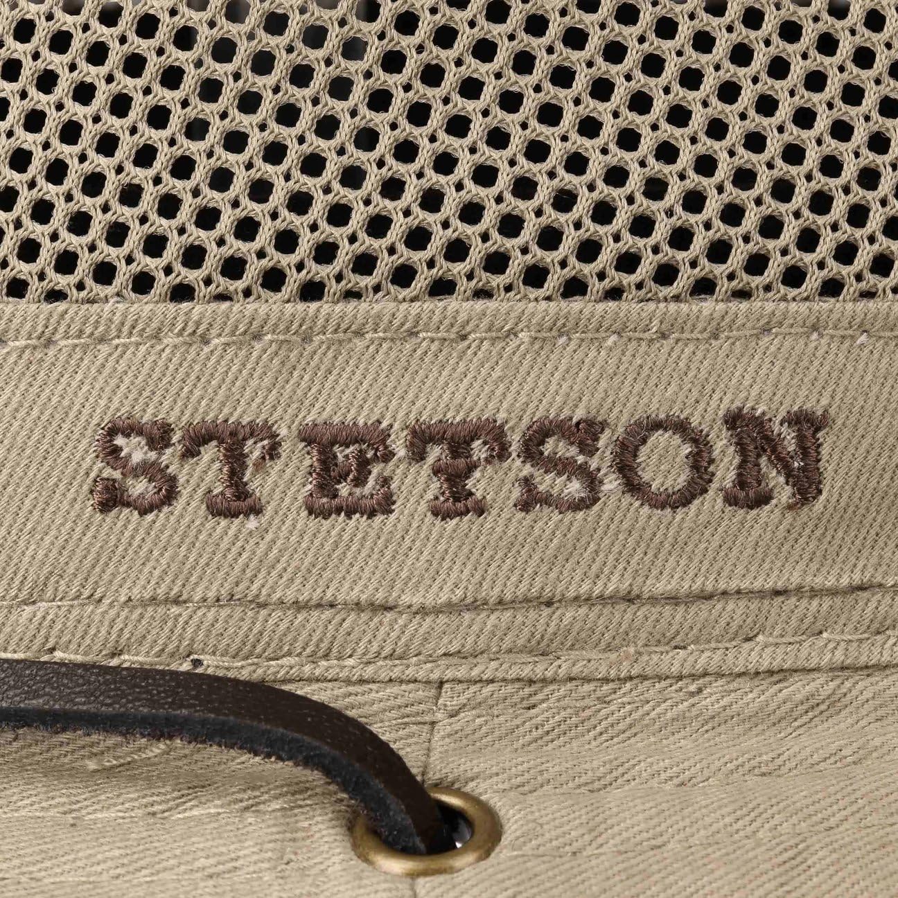 Stetson Sombrero Safari Takani Mujer/Hombre - de Trekking arbusto Malla con Tira para el mentón Verano/Invierno Primavera Verano Otoño Invierno