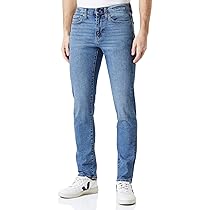 Amazon Essentials Jeans Elasticizzati, Vestibilità Atletica – colori fuori produzione Uomo, Delavé Chiaro, 36W ,  29L