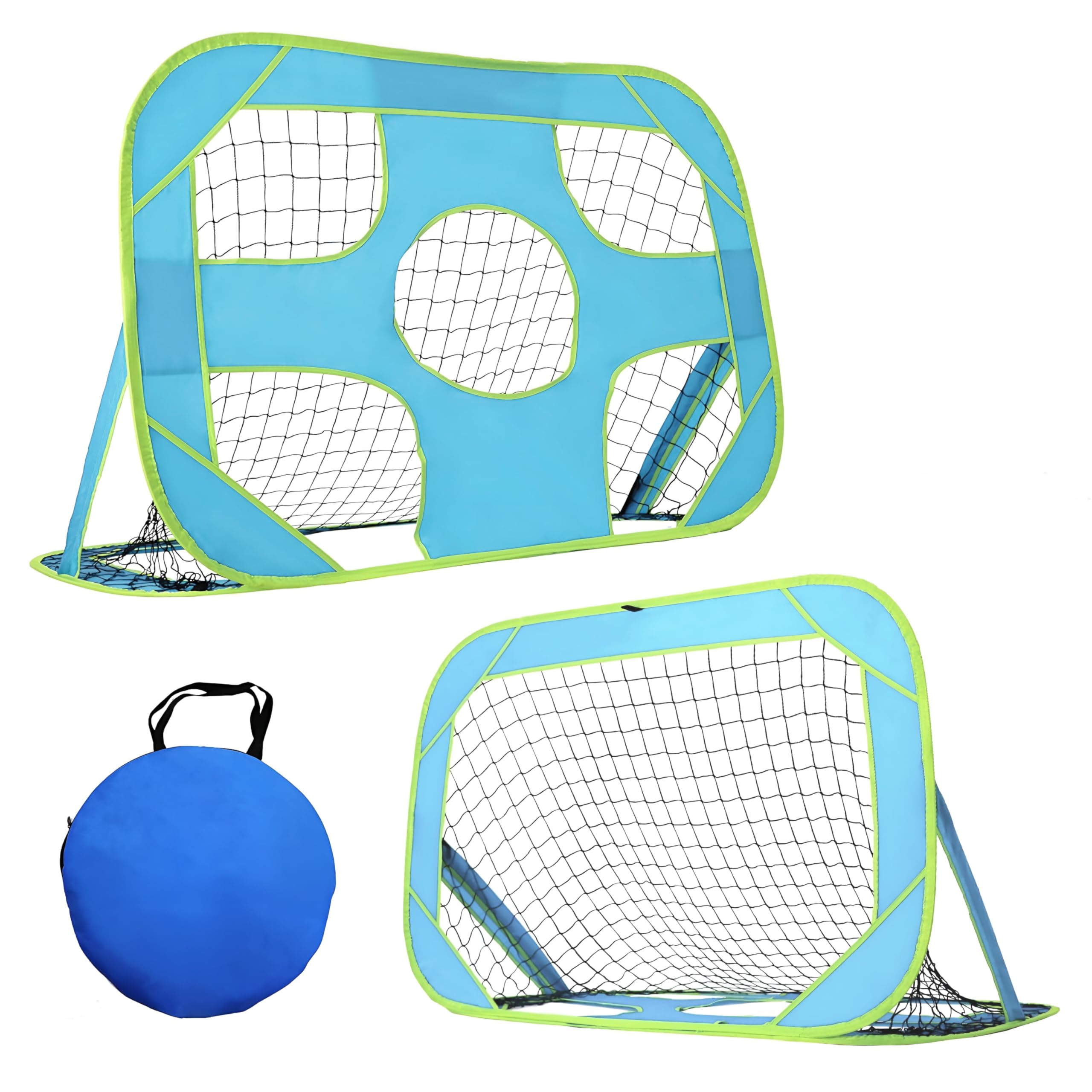 ZETAPEX Folding Football Porteria for Children 120 x 80 x 80 – Mini Football Porteries for Garden and Training – Compact and Sturdy Ideal for Home or Garden