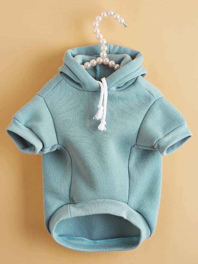 This hoodie is suitable for small to medium-sized dogs and cats, making it a great option for various breeds and sizes. It is made of high-quality material that is soft and gentle on your pet's skin, ensuring maximum comfort and ease of movement. The QWINEE Basic Dog Hoodie is also machine washable for easy cleaning and maintenance.
