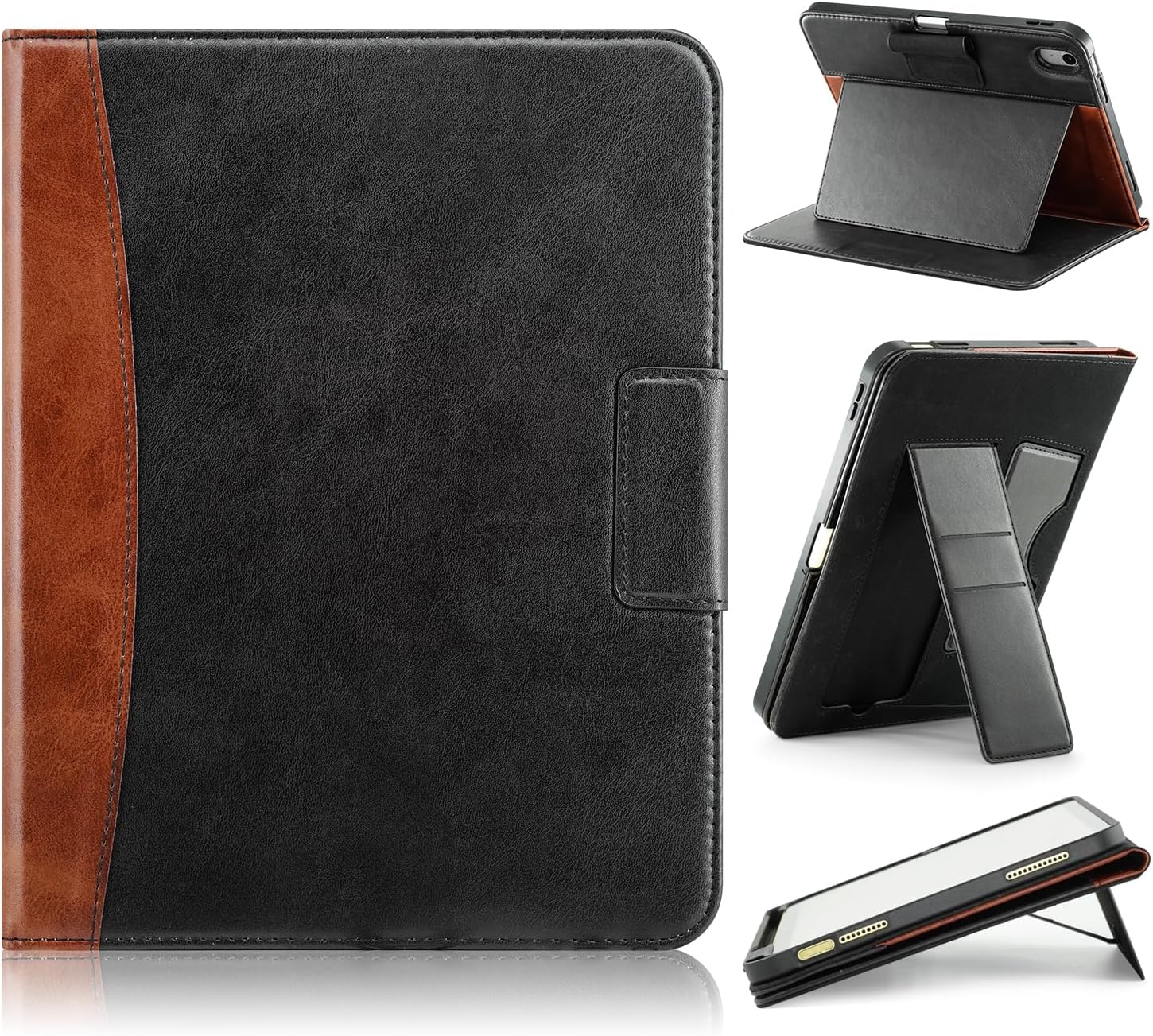 Protective case for iPad (A16) 11th Generation 11-inch 2025 / iPad 10th Generation 10.9-inch 2022 (with Built-in Pen Holder) (Multi-Angle Viewing) (Red)