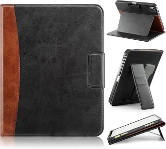 Protective case for iPad A16 11th Generation 11-inch 2025 / iPad 10th Generation 10.9-inch 2022 with Built-in Pen Holder Multi-Angle Viewing Black