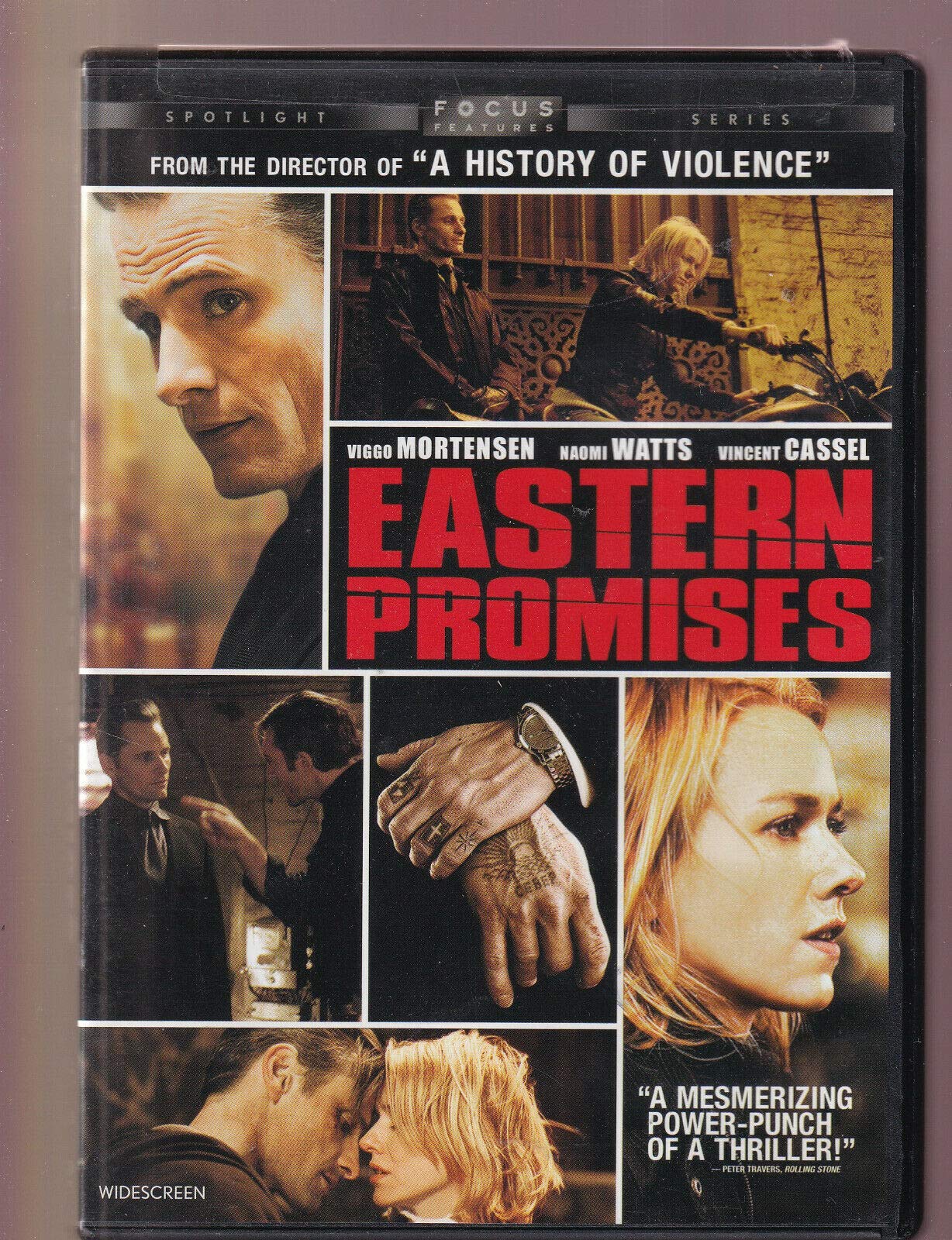 Eastern Promises DVD en versión original subtitulada con audio Dolby Digital 5.1