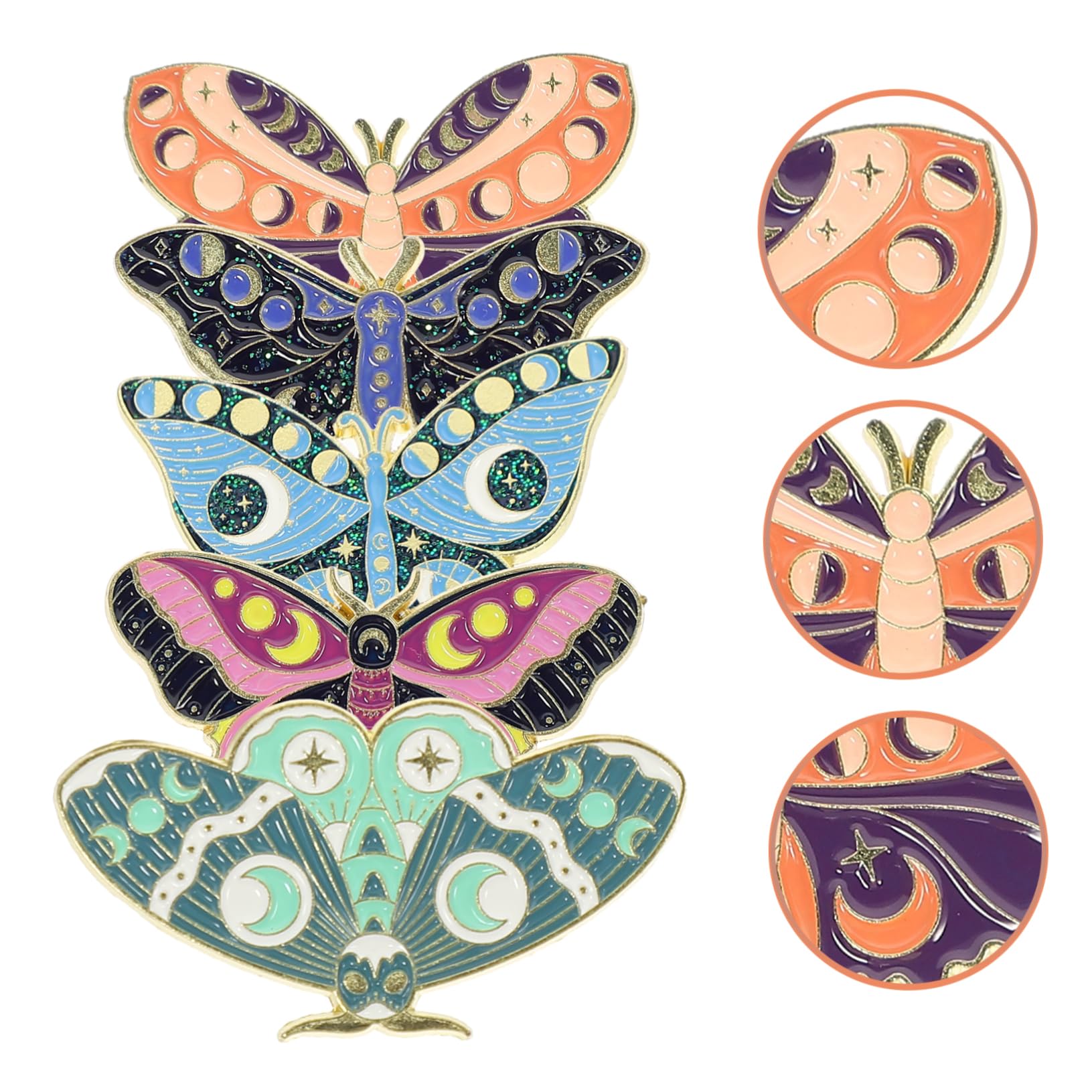 FOMIYES Teiliges Emaille Pin Set Retro Broschen Für Kleidung Rucksack Hüte Stilvolle Metallabzeichen Mit Niedlichem Schmetterlingsdesign Langlebig Elegant