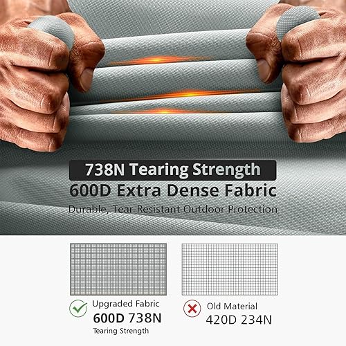 Miniatura 2 de Explore Land Funda para barco de pedal, impermeable, resistente al agua, para exteriores, 3 o 5 personas, color gris