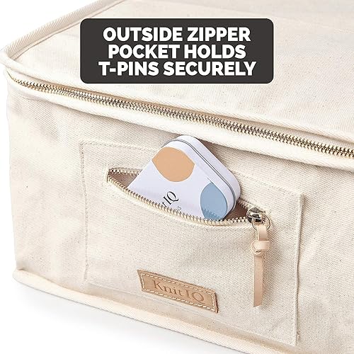 Miniatura 8 de KnitIQ - Bloques de tapetes para tejer y proyectos de ganchillo, tableros de bloques extragruesos, con cuadrículas, 150 pines en T y bolsa