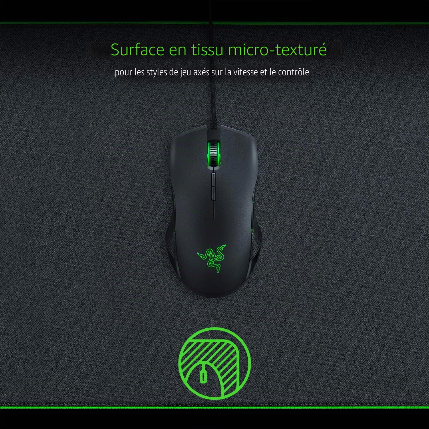 Razer Goliathus Extended Chroma - Tapis de Souris Gaming XXL et Doux avec éclairage RGB (Support de câble, Surface en Tissu, Bord surpiqué, Optimisé pour Toutes Les Souris) Noir