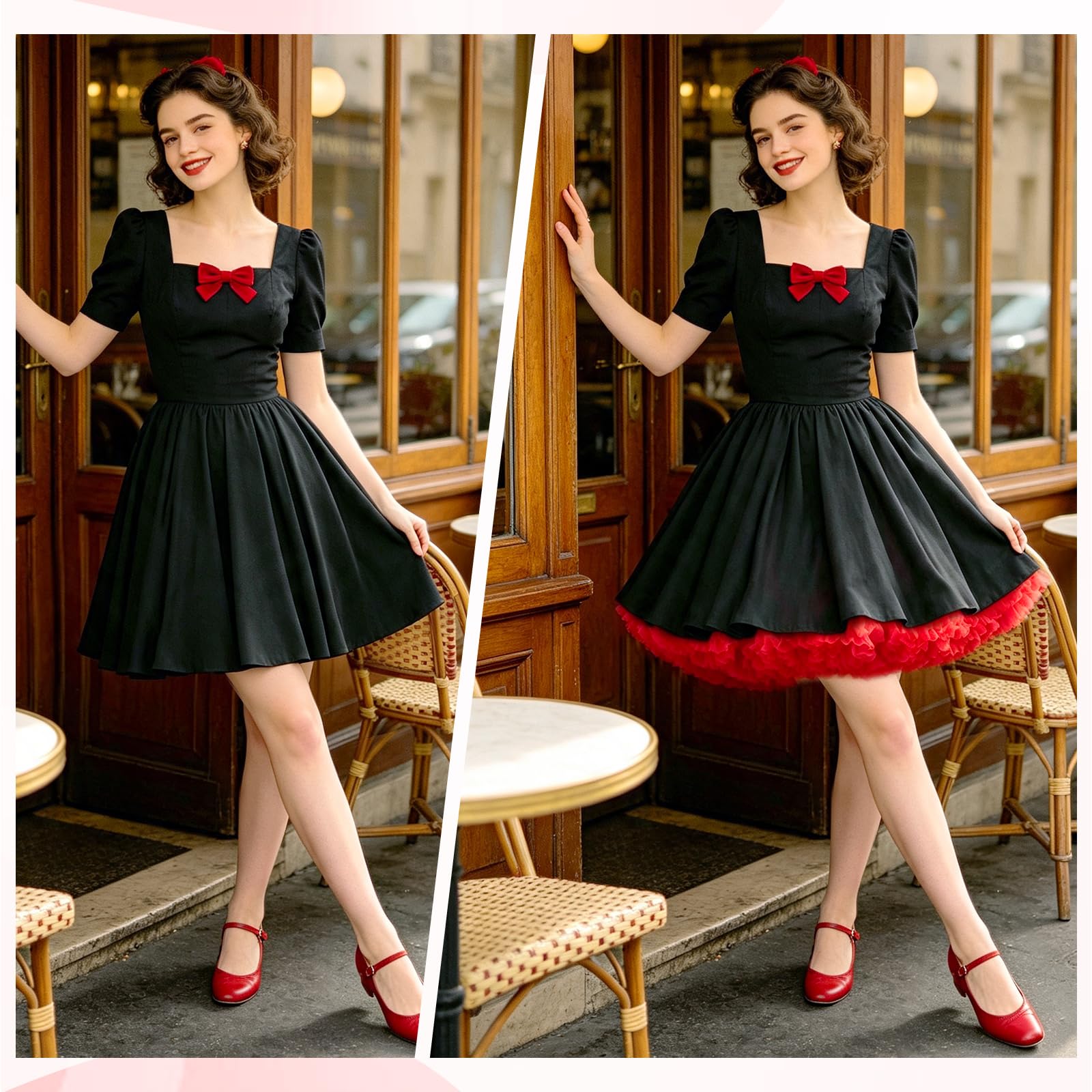 Women's Petticoat Skirt Puffy Tutu Tulle Skirt Ballet Dance Pettiskirts Underskirt