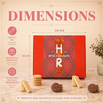 Premium All Butter Shortbread Gift Bundle by HR Bites & Delights | Carefully Curated All Butter Shortbread Selection, Luxury Food Gift for Any Occasion