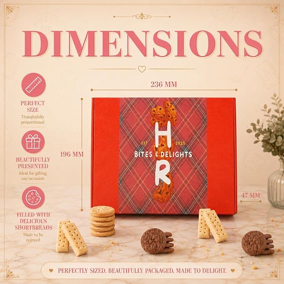 Premium All Butter Shortbread Gift Bundle by HR Bites & Delights | Carefully Curated All Butter Shortbread Selection, Luxury Food Gift for Any Occasion