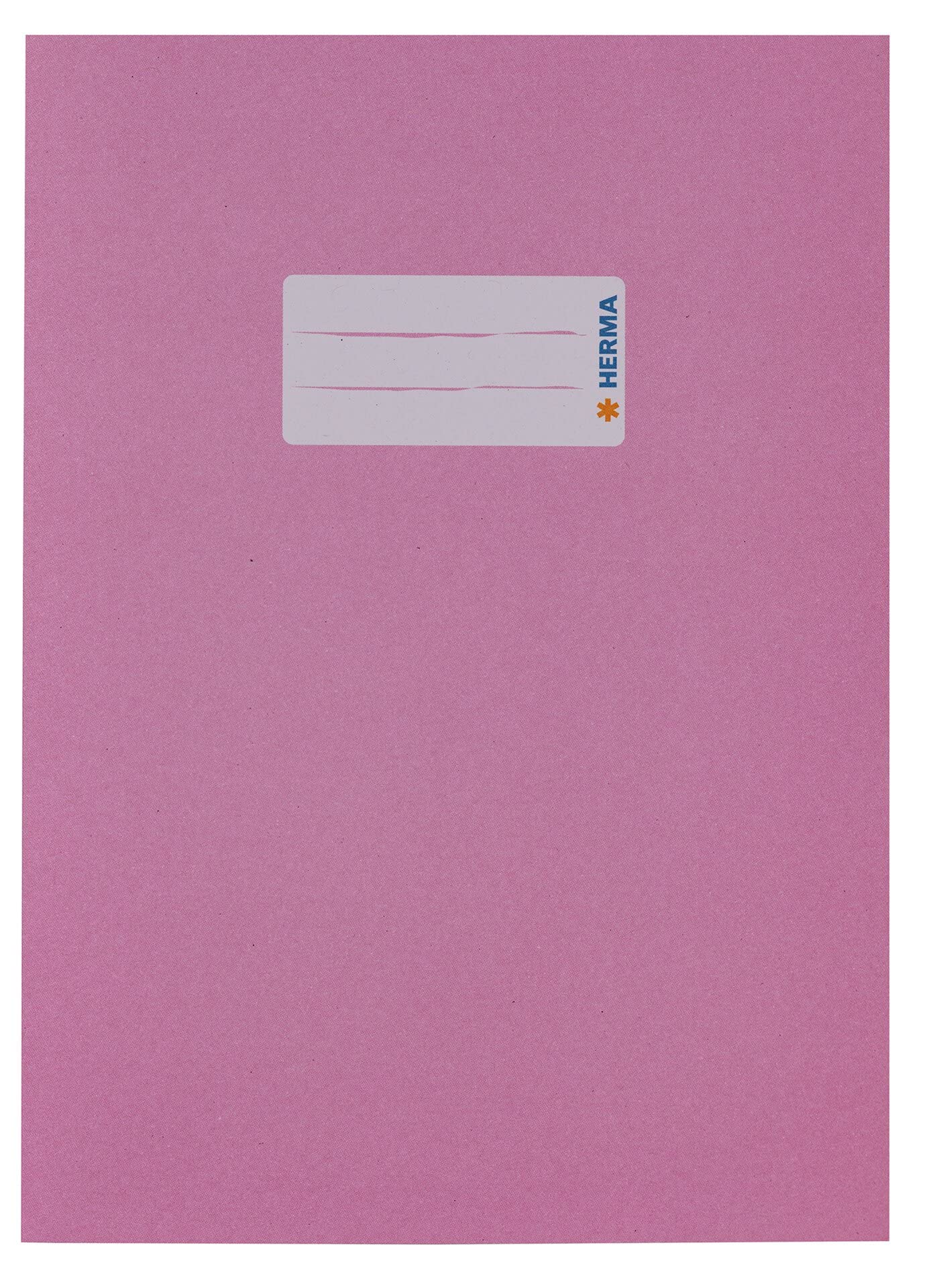HERMA 7030 Notebook Covers A5 Paper Pink, Pack of 10, Notebook Covers with Labelling Field Made of Extremely Strong Paper and Rich Colours, Exercise Book Cover Set for School Notebooks, Coloured