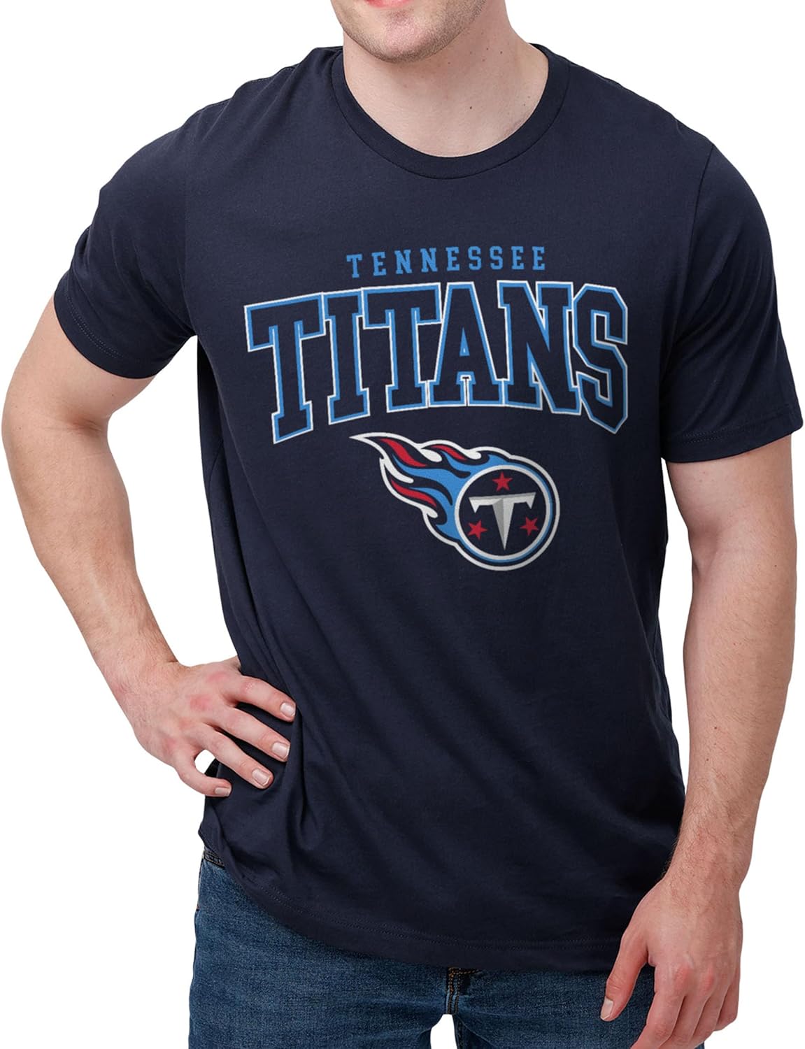 FOCO NFL Unisex-Adult NFL Team Logo Classic Arched Logo Shirt Short Sleeve T-Shirt