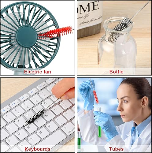 Miniatura 6 de 16 cepillos de limpieza reutilizables para popotes, tubo de ensayo, cepillo de limpieza para popote largo, herramienta de limpieza de lavado de