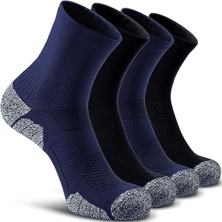 Compression Athletic Quarter Socks Cushioned for Men Women