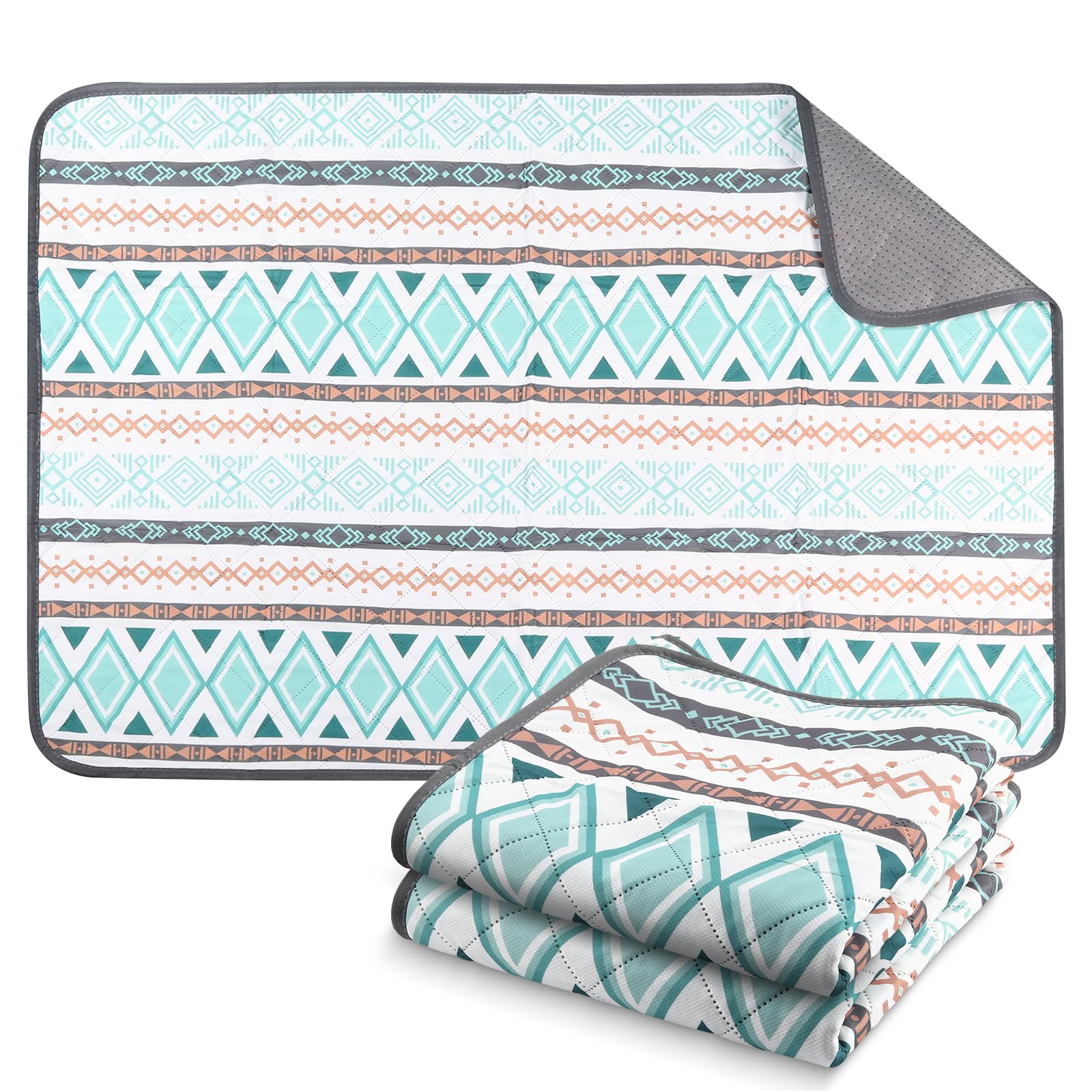 Luvore Reusable Puppy Pads 27"x39", 2 Pack Washable Puppy Pads, Super Absorbent Leak-Proof Non-Slip Dog Mat Pee Pads, Fast Drying Training Pads for Dog, Home, Playpens, Crates, Car, Green