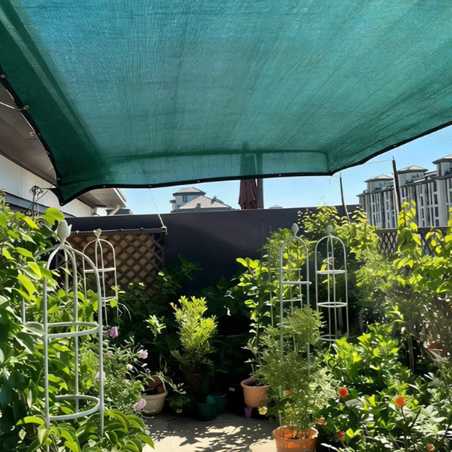 Malla de sombreo 70%,Verde Tela de Sombra HDPE para Exterior Reutilizable | personalizable invernadero, pérgola, jardín, gallinero protección UV, transpirable