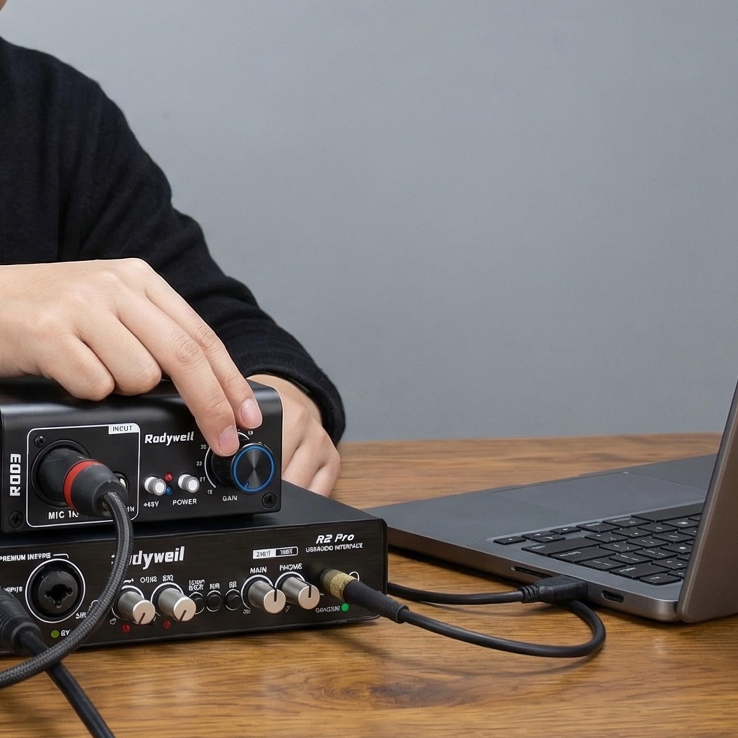Tiptop Home Rodyweil - Amplificador de Ganancia de preamplificador de micrófono de Condensador dinámico, Ganancia máxima de 75 dB para Interfaz de Audio, transmisión en Vivo