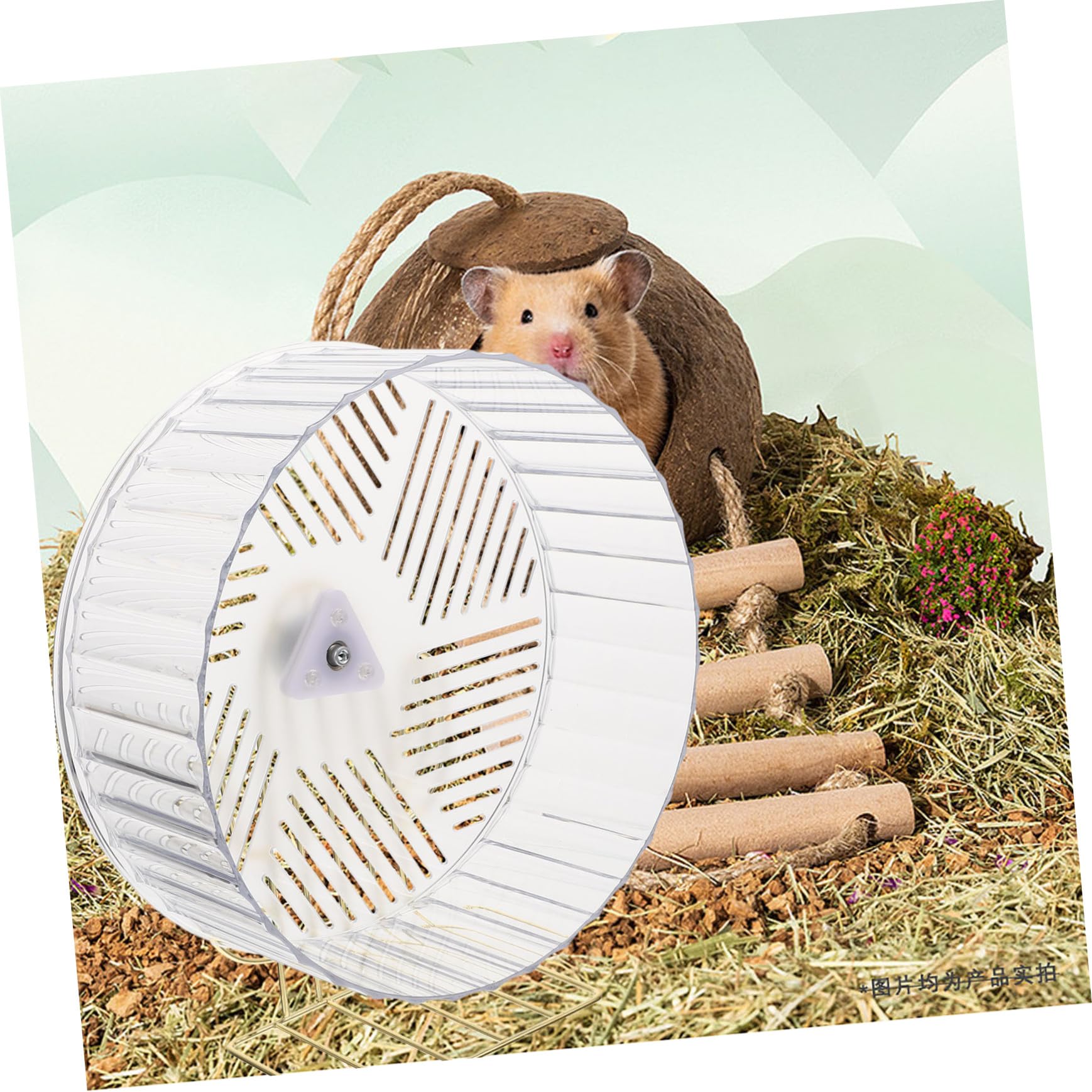 KOMBIUDA Rueda de Ejercicio para Hámster Soporte Metálico Estable Accesorio Silencioso para Jaula 8 Pulgadas Adecuado para Erizos y Chinchillas Domésticas