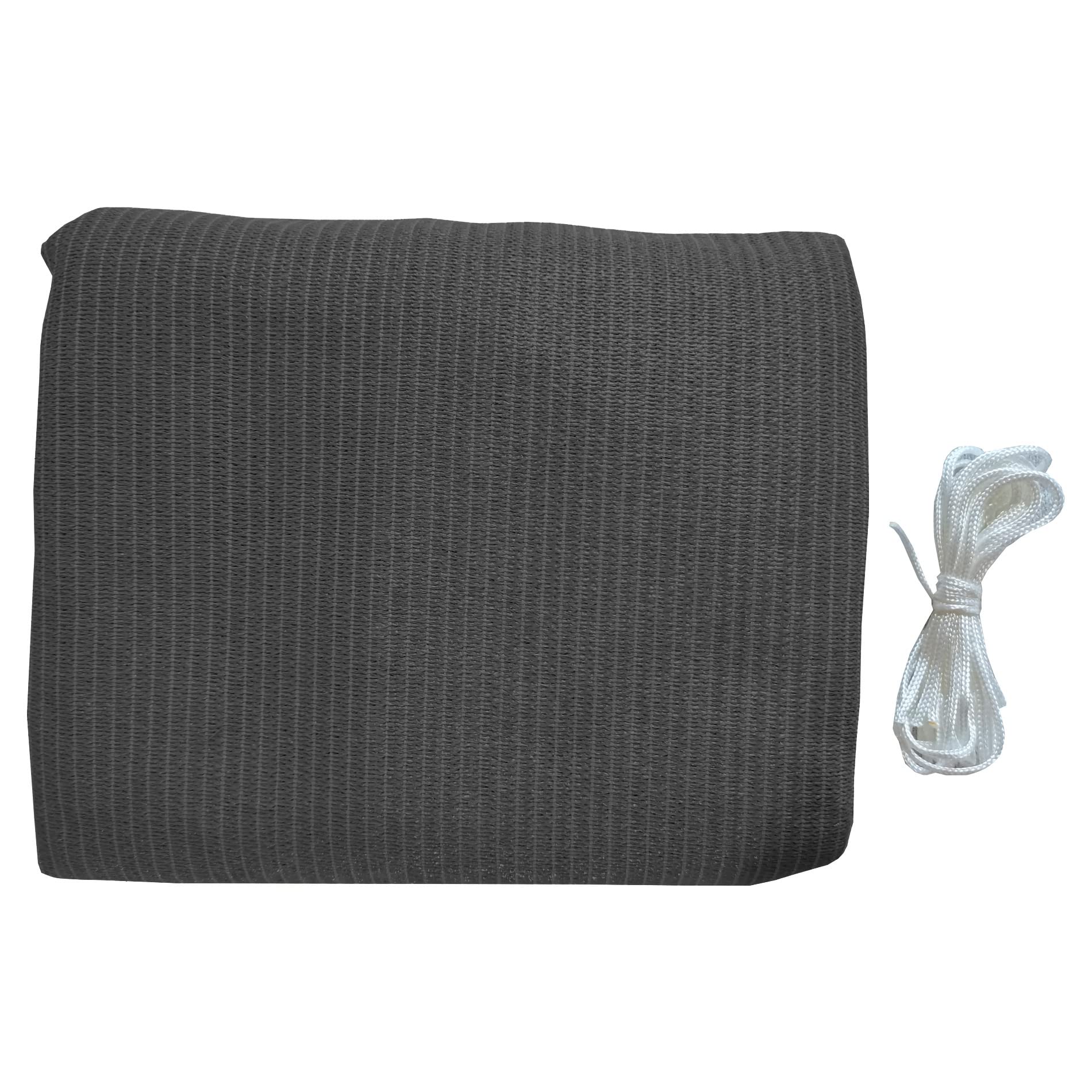 Rebecca Mobili Tenda Vela Quadrata, Vela Ombreggiante, Grigio Scuro, Polietilene Hdpe, Corde Incluse, Con Astuccio, Per Giardino Balcone - Misure: 3,6x3,6 mt - Art. RE6811