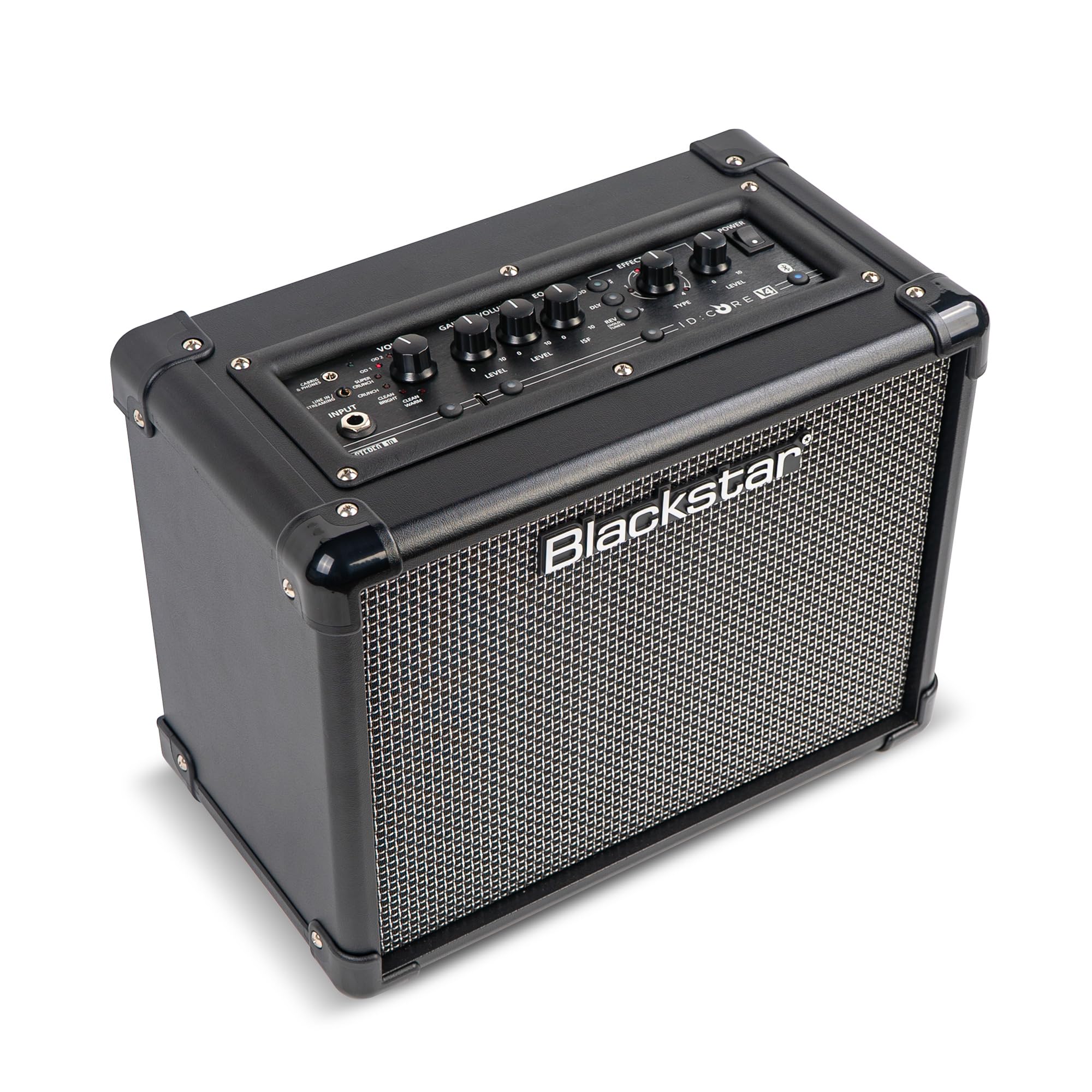Blackstar ID Core 10 v4 BT Amplificatore Combo per Chitarra Elettrica con Effetti/Tuner Integrati e Ingresso Line-In/Streaming e Registrazione Diretta con USB-C, Attenuazione Potenza a 1 Watt.