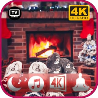 Holiday Hearth: Cozy Fireplace Sounds with Crackling Fire and Christmas Music For Fire TV - NO ADS