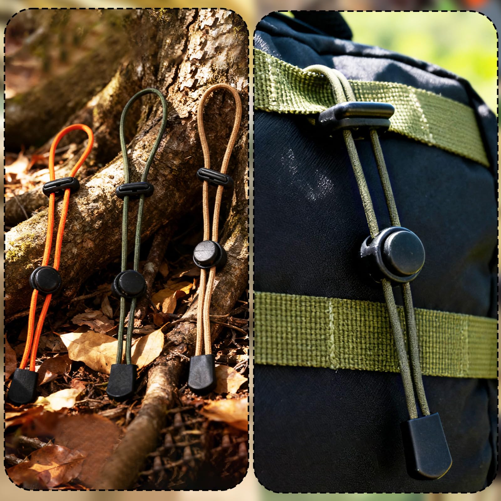 6 Szt. Uchwytów na Kije Trekkingowe, Trzy Kolory Przenośny Plecak na Kije Trekkingowe Elastyczne Paski do Kijów Trekkingowych Kijów Trekkingowych Sportów Górskich i Outdoorowych