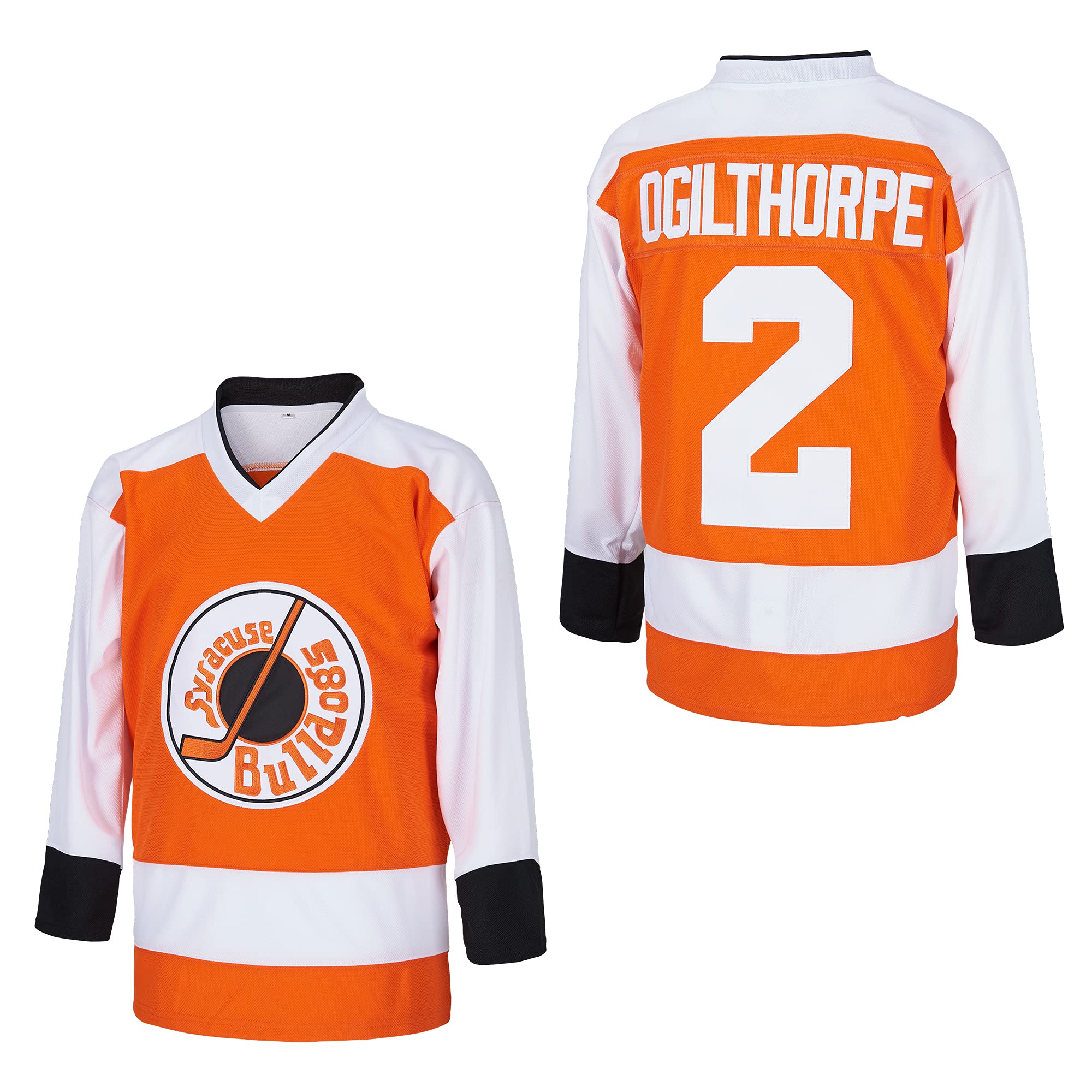 #2 Ogie Ogilthorpe Syracuse Bulldogs Slap Shot Men's Movie Ice Hockey Jersey Stitched