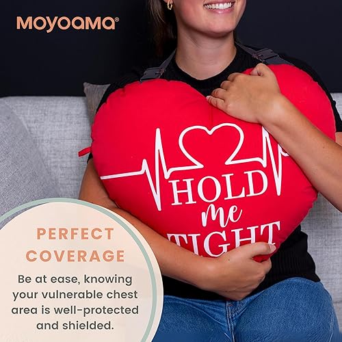 Miniatura 9 de Almohada de corazón para después de la cirugía cardíaca  Cirugía de bypass de recuperación de almohada para la tos  Almohada de cirugía de corazón