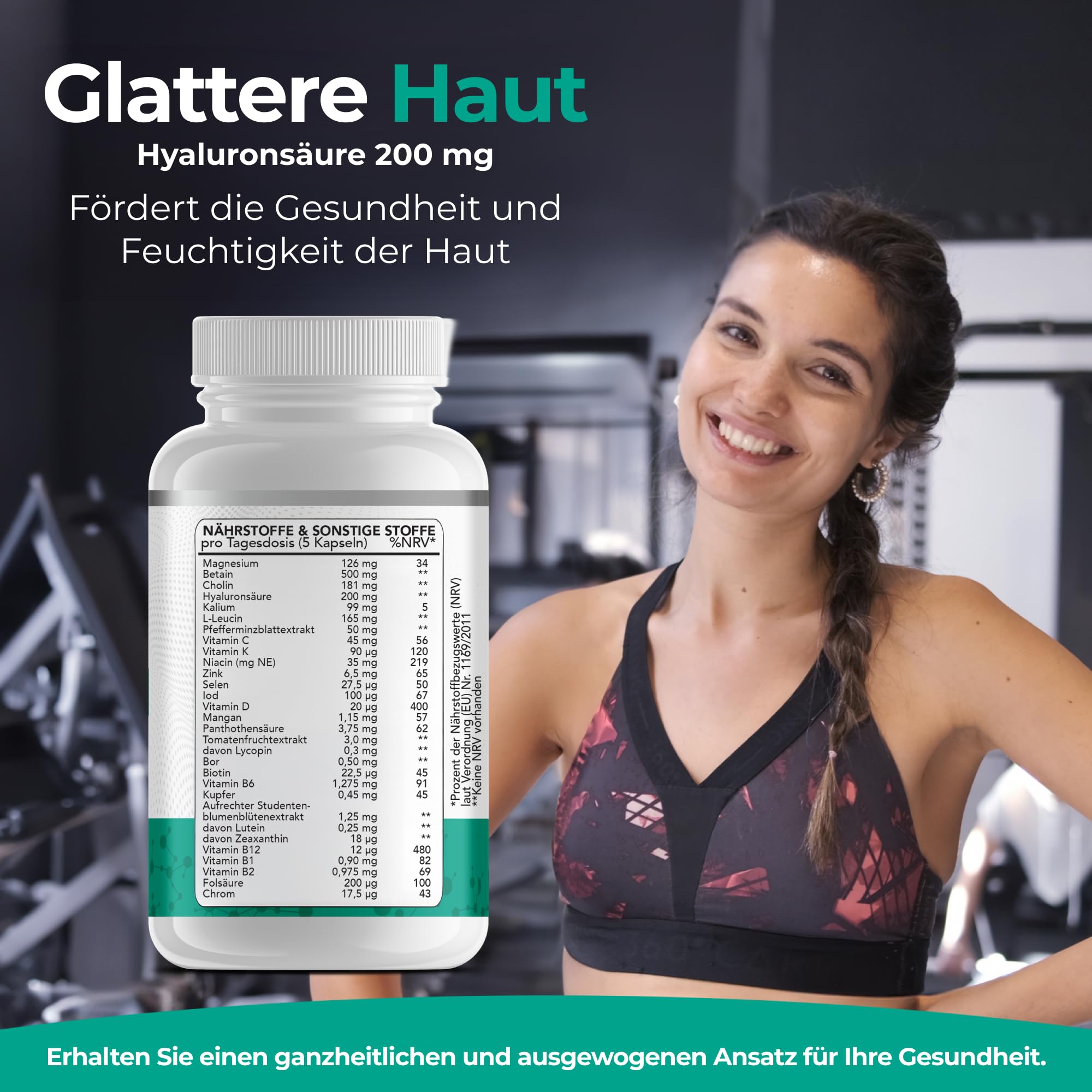 Methyliertes Multivitamin + D3/K2 + Hyaluronsäure 150 Kps | B-Komplex (P5P, Methylfolat, Methyl-B12) + chelatierte Glycinat-Mineralstoffe + Magnesiumtaurat + TMG + Cholin + Bor