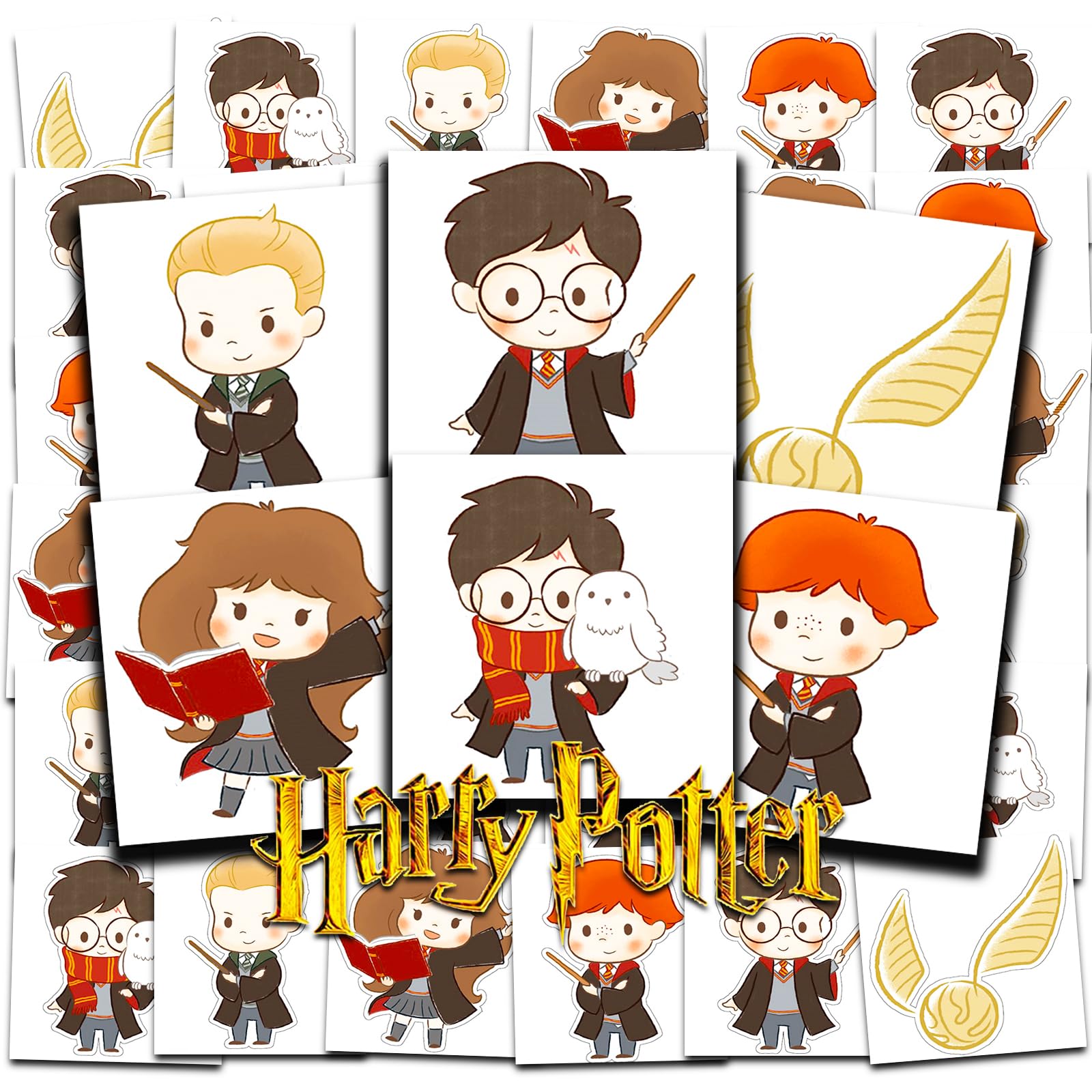 Harry Potter Tattoos for Kids Party Favors Bundle, 72 Pc Individual Tattoos