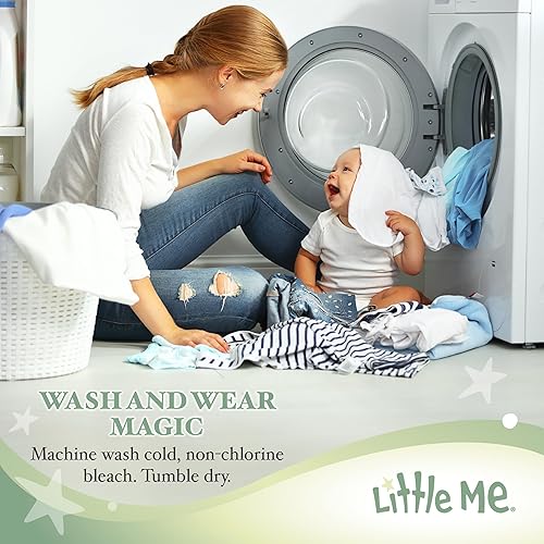 Miniatura 4 de Little Me Baby Cardigan with Textured Bear Design, 100% Cotton Knit, Soft Infant Sweater for Boys and Girls, Sizes 3M-9M