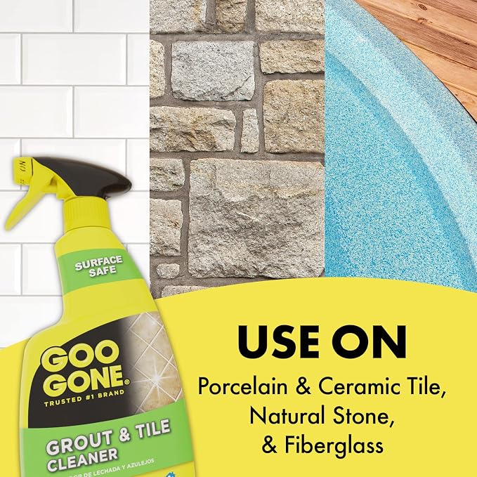 Goo Gone Limpiador para Lechada y Azulejos - 28 Onzas - Remueve Manchas Difíciles de Moho, Lechada, Jabón y Agua Dura - Seguro para Azulejo, Cerámica y Porcelana miniatura 5