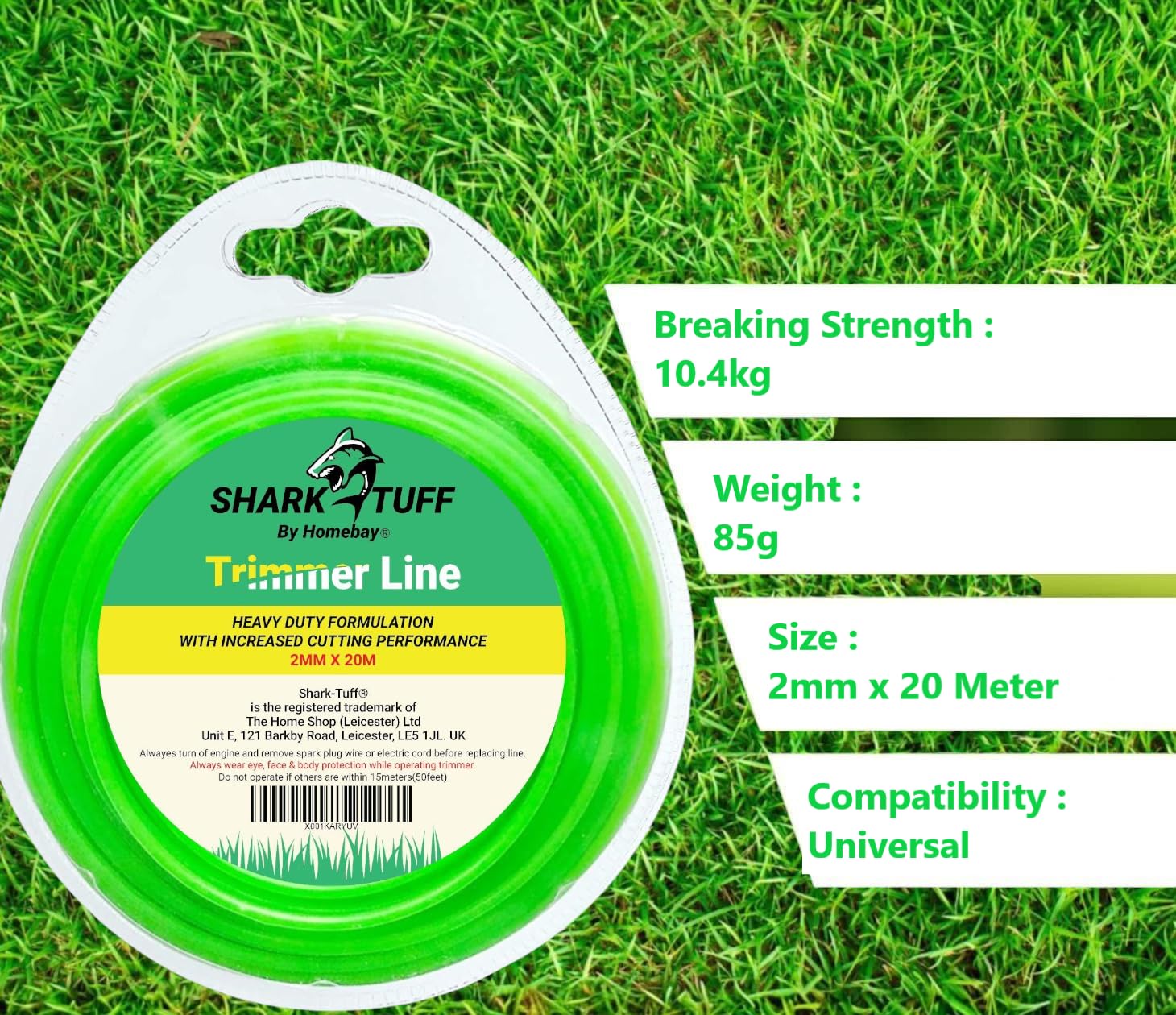 Shark-Tuff® Pack of 2 - Universal Strimmer Wire 2mm x 20m Heavy Duty | Grass Trimmer Line Strimmer Cord | Suitable for All String Petrol & Electric Trimmers (Total 40m) — view 7