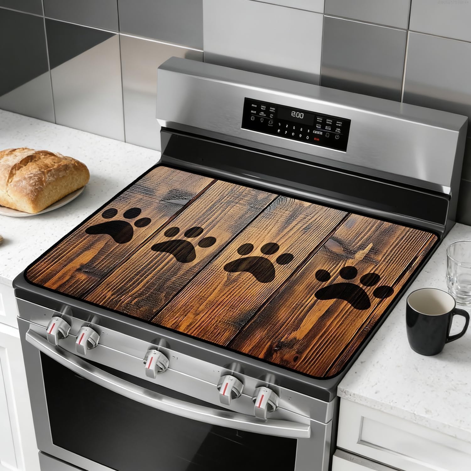 Stove Top Cover for Electric Stove - Stove Mat for Glass Top, Multi-Functional Electric Oven Cover, Glass Cooktop Protector For Kitchen, Anti-Slip Pad 28"x20"