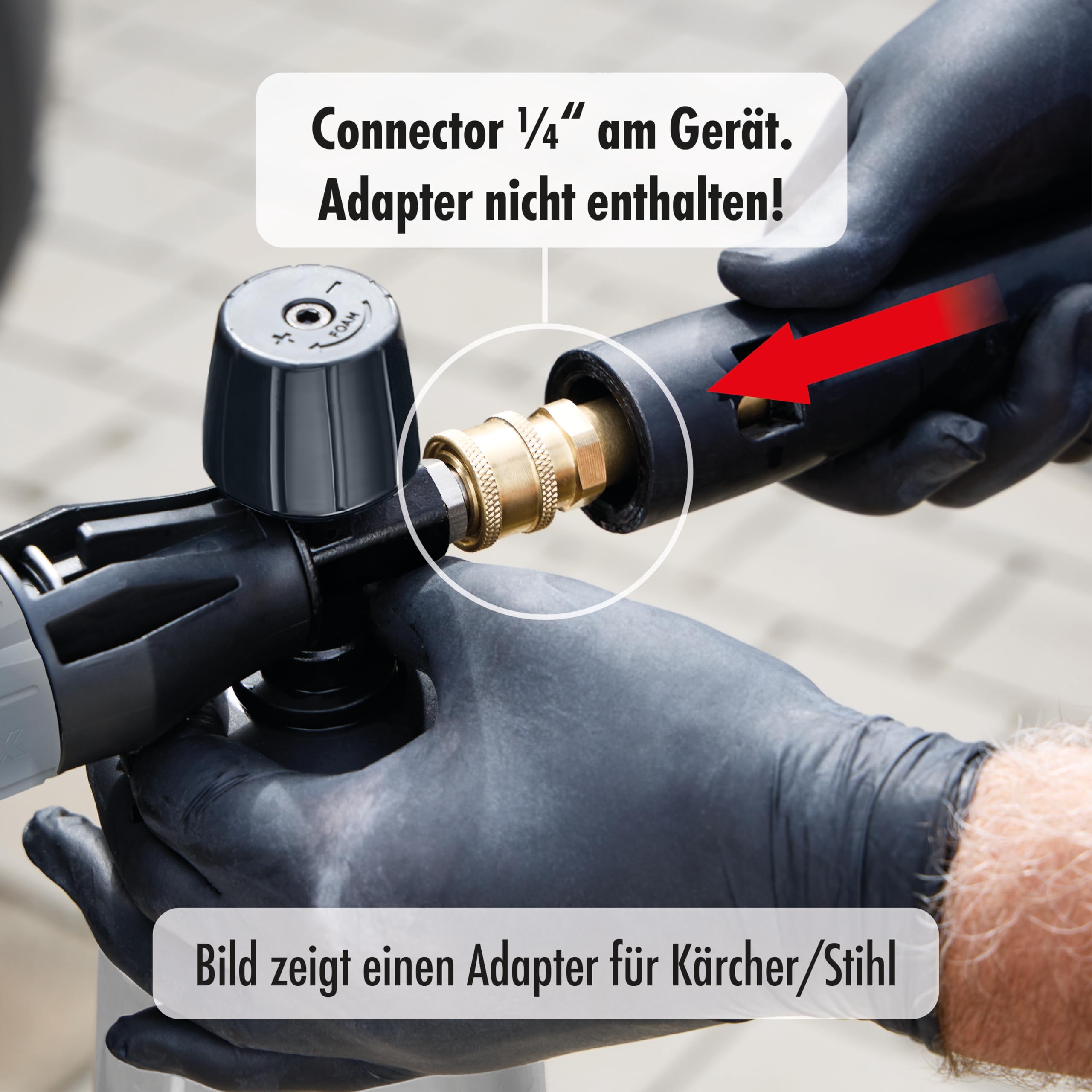 SONAX PROFILINE PowerFoamer (1 Stück) Schaumsprüher/Schaumlanze für Hochdruckreinigungsgeräte | Art-No. 04962050