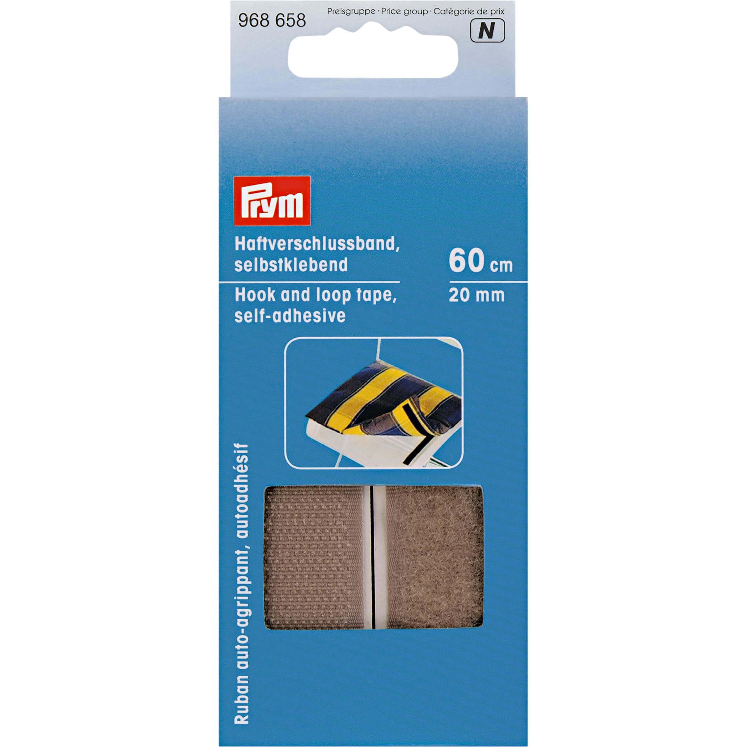 Prym Velcro Fastener Self-Adhesive Grey 50 cm