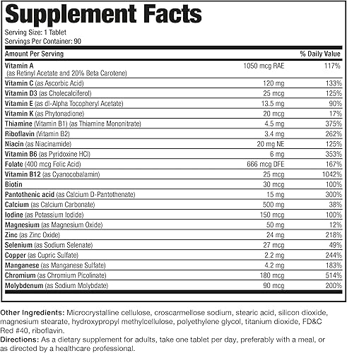 Miniatura 8 de Bronson ONE Daily - Multivitamínico multivitamínico completo para mujer, 90 comprimidos
