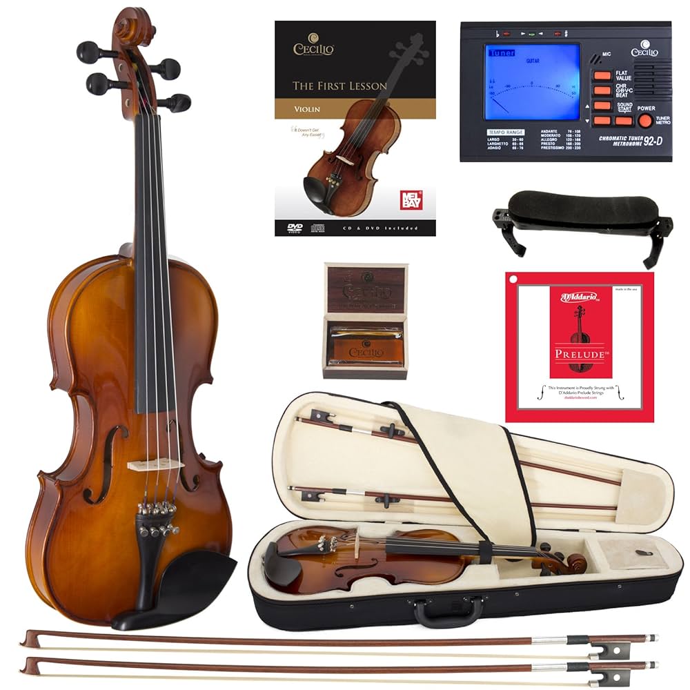 【左利き用／希少】Cecilio CVN-320L バイオリン 4/4サイズ Cecilio CVN-320L Solidwood Ebony Fitted Left-Handed Violin