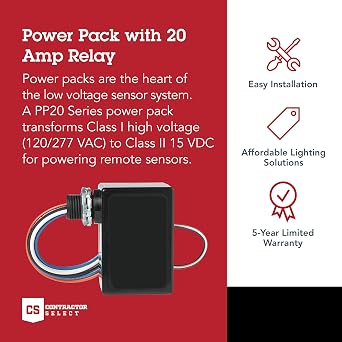 Lithonia Lighting Low Voltage Sensor System Power Pack, Up to 14 Sensors