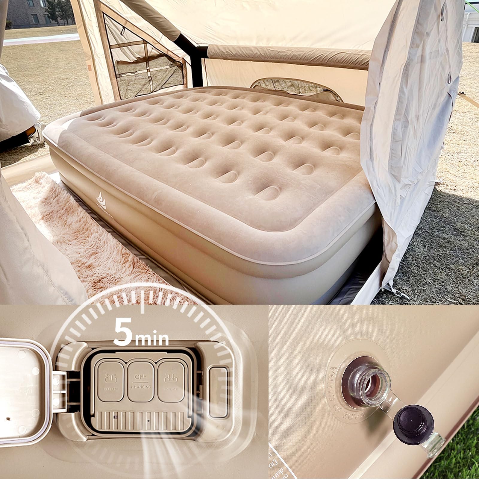 Amazon.co.jp: AISUNSS エアーベッド 空気 ベッド 電動ポンプ内蔵 軽量