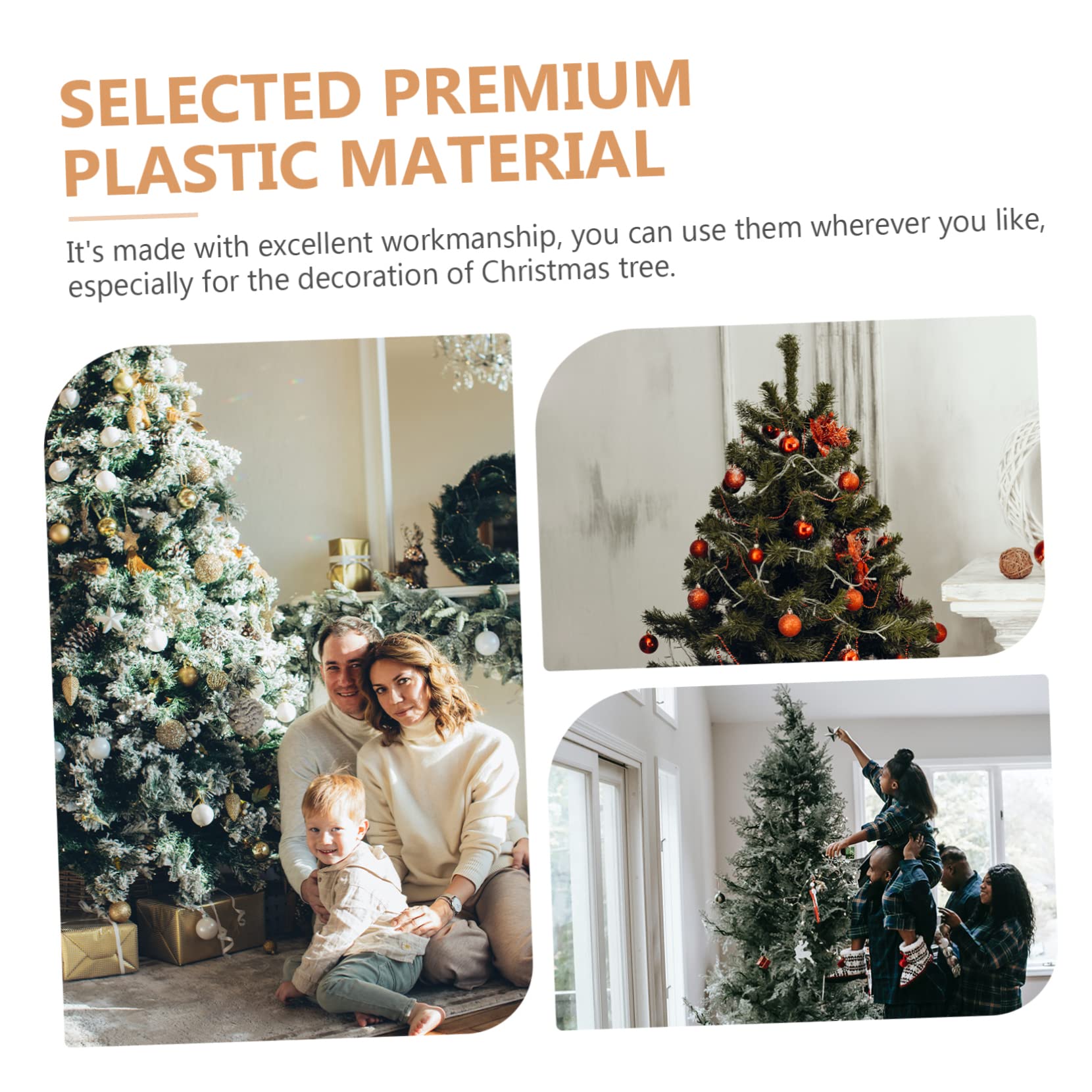 TOPBATHY 240 STK Zwiebel-Pulver- -Schnee-Nadel Weihnachtsbaum Schneeflocke Dekoration Urlaub hängende Eiszapfen Christbaumschmuck Christbaum anhänger Weihnachtsdekorationen Partyzubehör