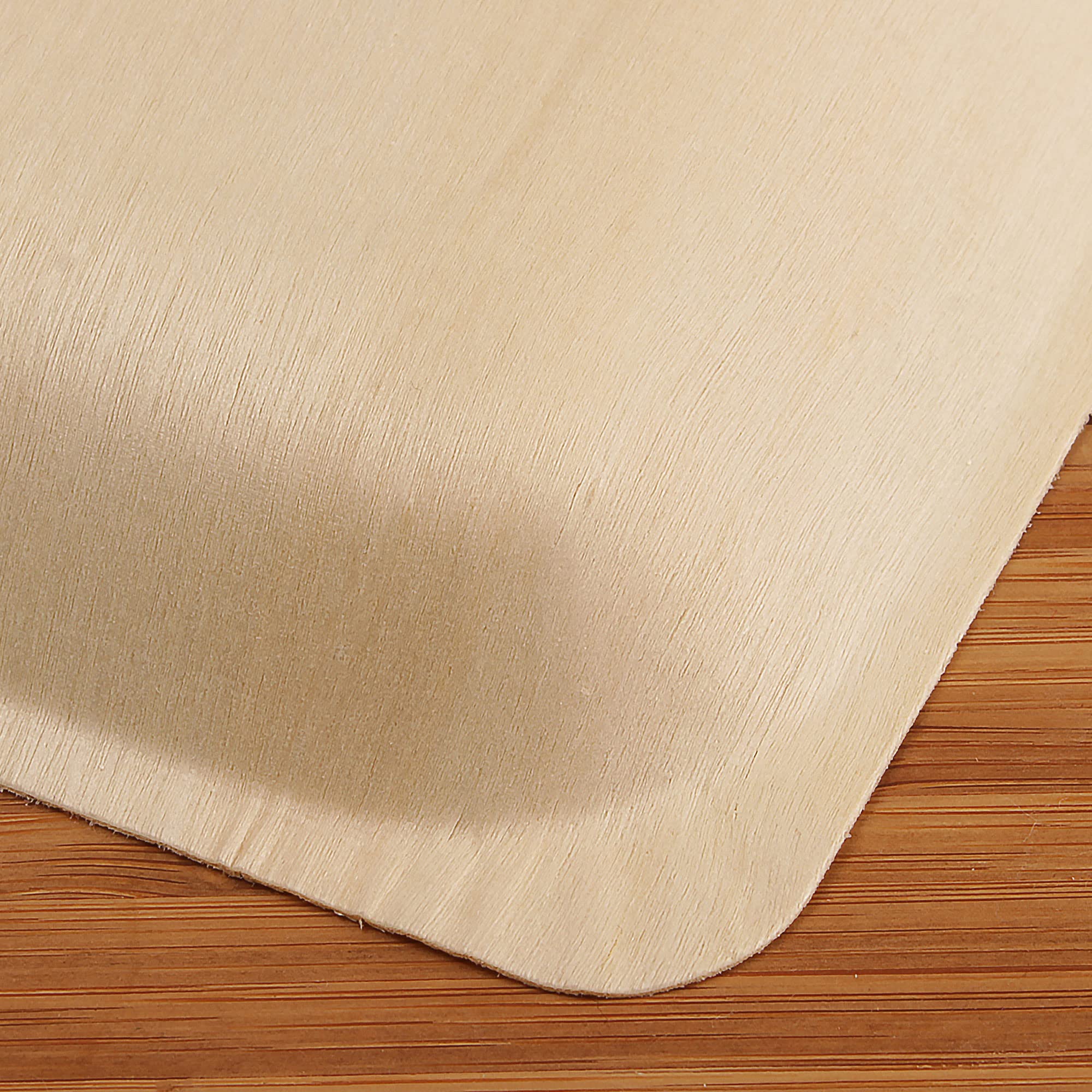 BambooMN Brand - 5.5 x 5.5 x 0.78 Disposable Wood Square Plates/Dishes, 100 Pieces by BambooMN