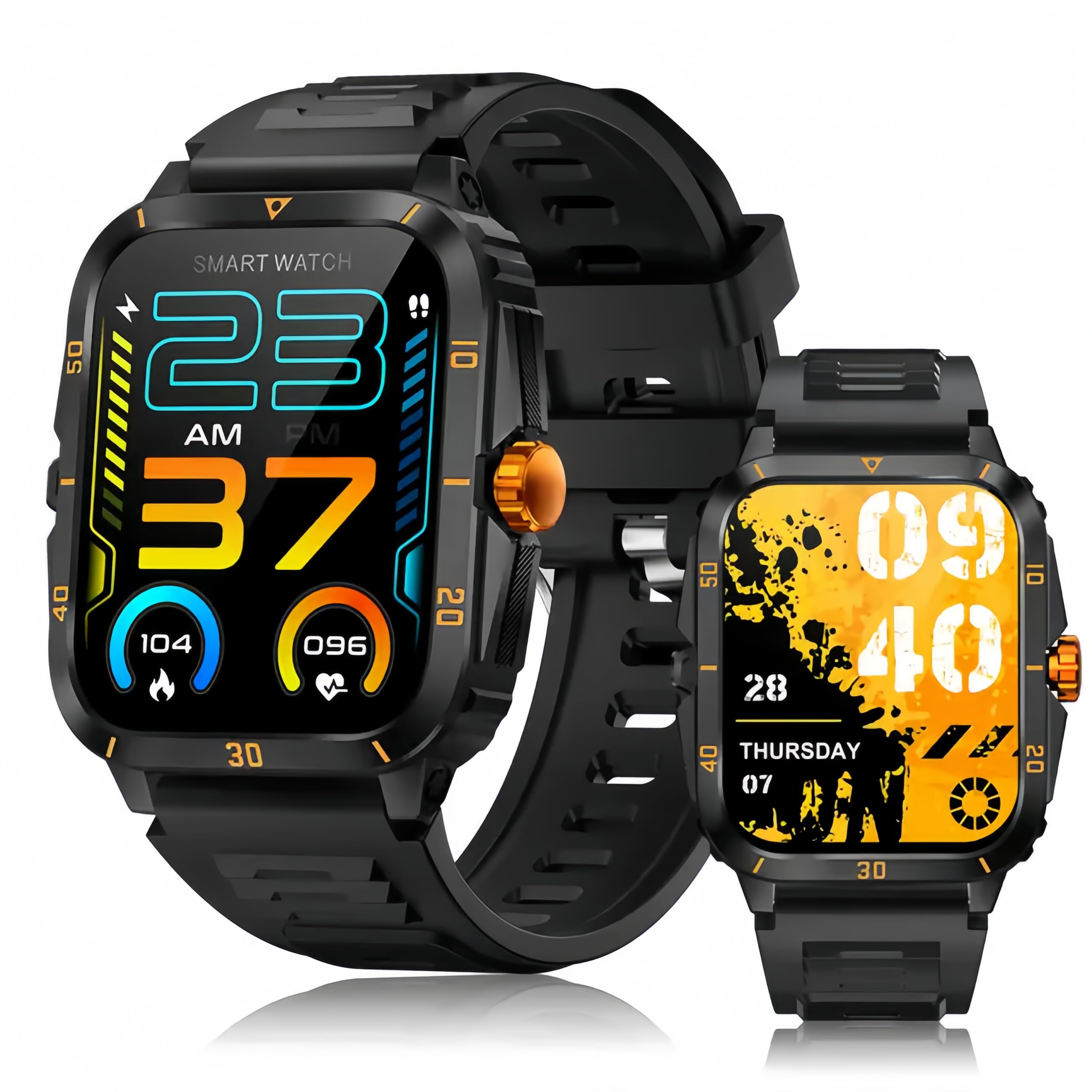 Smart Watch Find my Phone & Ai Voice PREMIUM Fitness Watch 100+ Sports Modes,1.96" Water Resistant for Unisex With GPS/Running/Jogging//ECG/Heart Rate/Sleep Smart Watch 24/7 Health Mangement