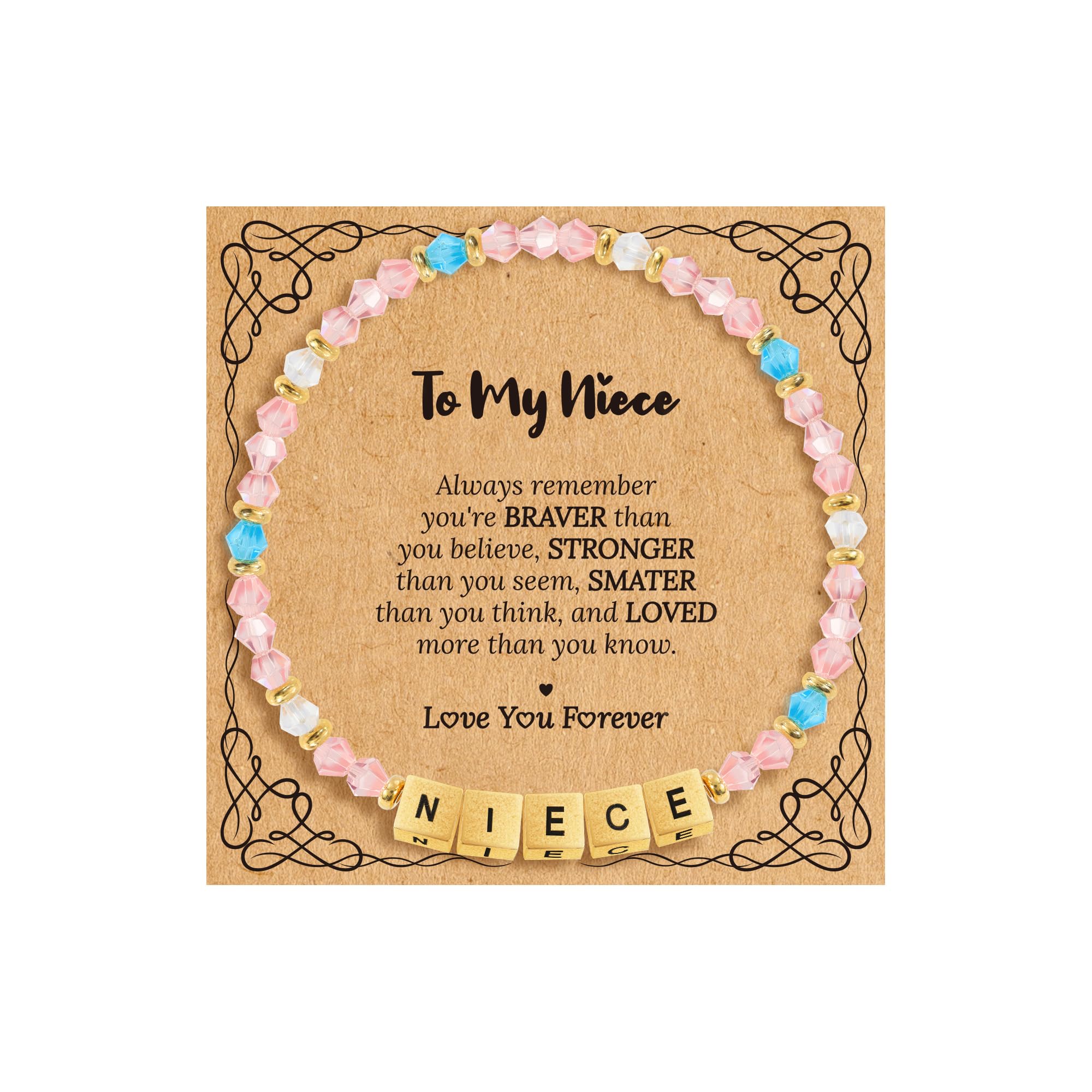 BAYLAY Inspirational Family Lettter Bead Bracelet For Women,Jewelry Gifts For Granddaughter/Daughter/Mom/Sister/Wife/Niece/Aunt/Friend/Nana/Gigi,