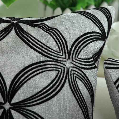 Miniatura 4 de Aitliving - Funda de almohada de algodón, diseño de bolero. Funda decorativa con diseño geométrico. En lona de algodón. Bordado, con costuras en