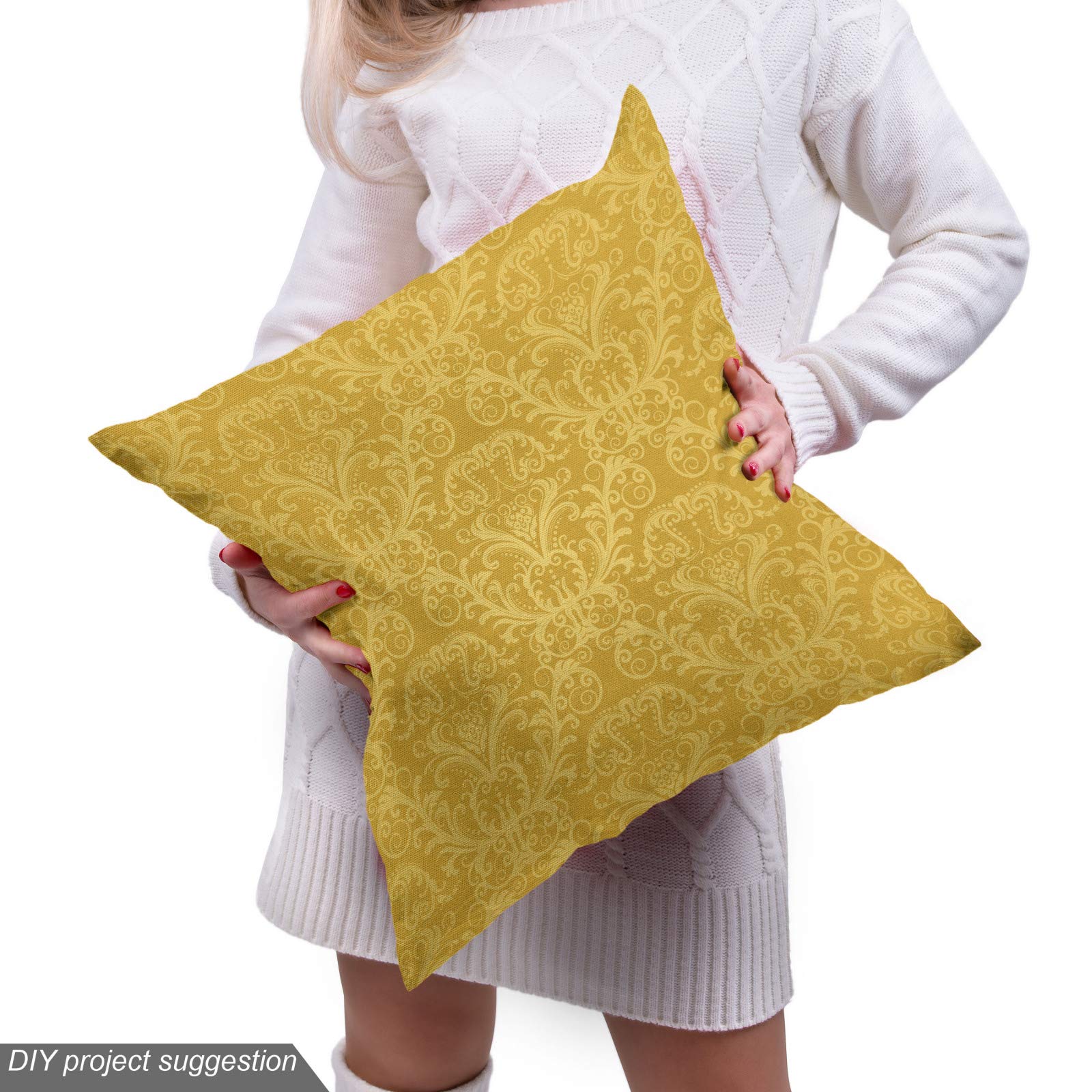 Tissu Au Mètre ABAKUHAUS Canards Cartoon - Polyester 148x100cm - Déco/Rembourrage - Motif Jaune/Bleu