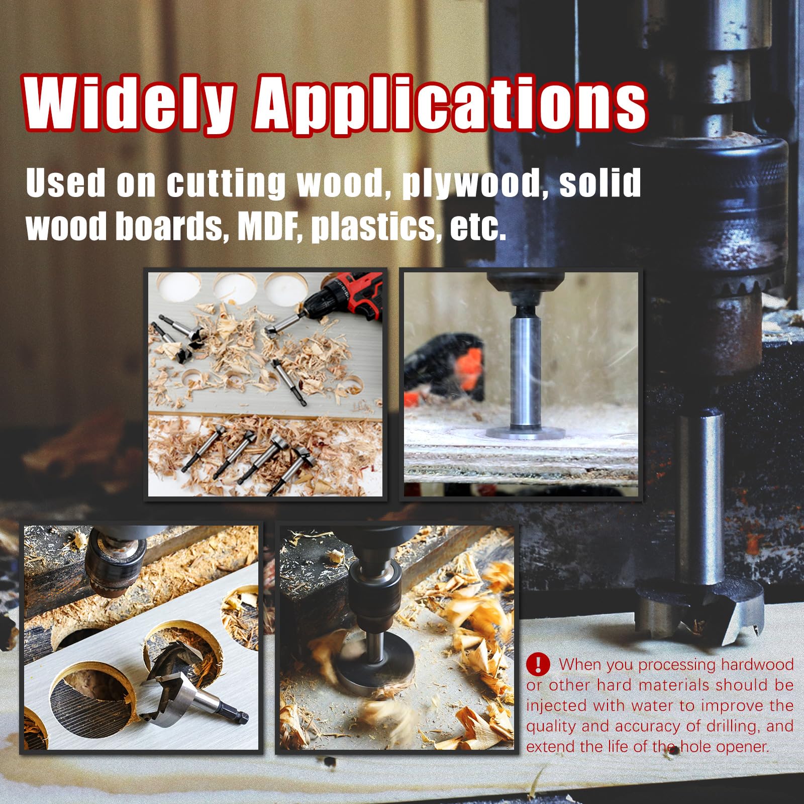 Forstnerboor 70 mm voor hout, Forstner bits diameter 70 mm, lengte 150 mm met 12 mm zeskantige schacht
